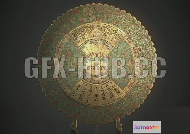 1181868 - PBR Game 3D Model - 100 Year Calendar