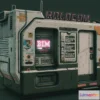 1522674 - PBR Game 3D Models - Cyberpunk Holocom Booth 3D Max