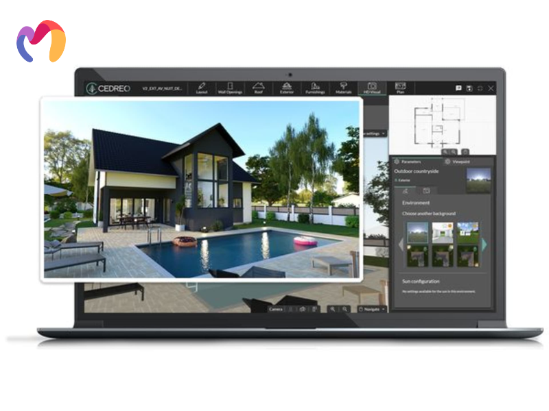 A 3D modeling program called Adobe Dimension was created to visualize products in a photorealistic manner.