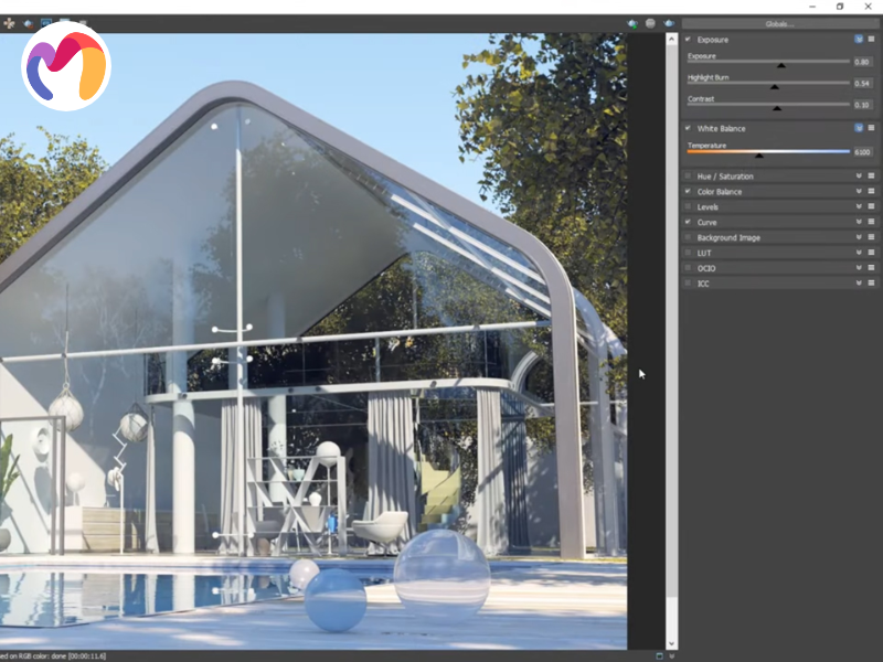 A 3D rendering program called V-Ray was created for expert architectural visualization.
