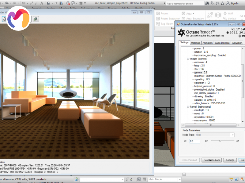 Octane Render operates as a GPU-accelerated 3D rendering software