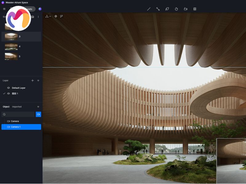 A 3D rendering program called D5 Render was created with real-time architectural visualization in mind.