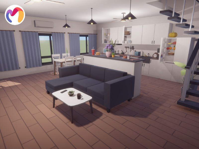 In computer graphics, polygon meshes are represented by low-poly 3D models.