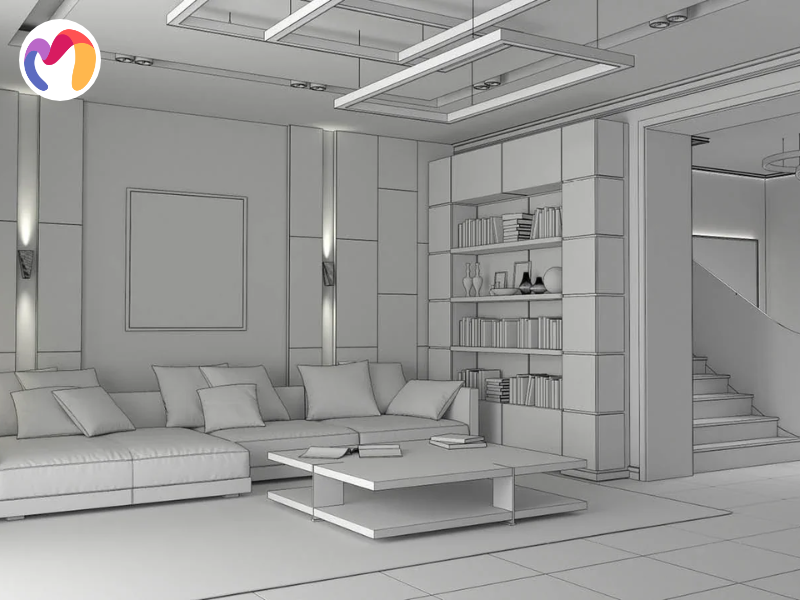 One kind of 3D modeling called wireframe modeling uses connected lines to create visual representations.