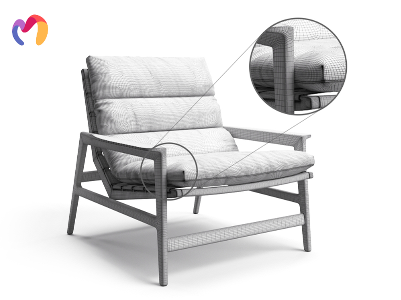 One kind of 3D modeling that creates digital objects is polygonal modeling.