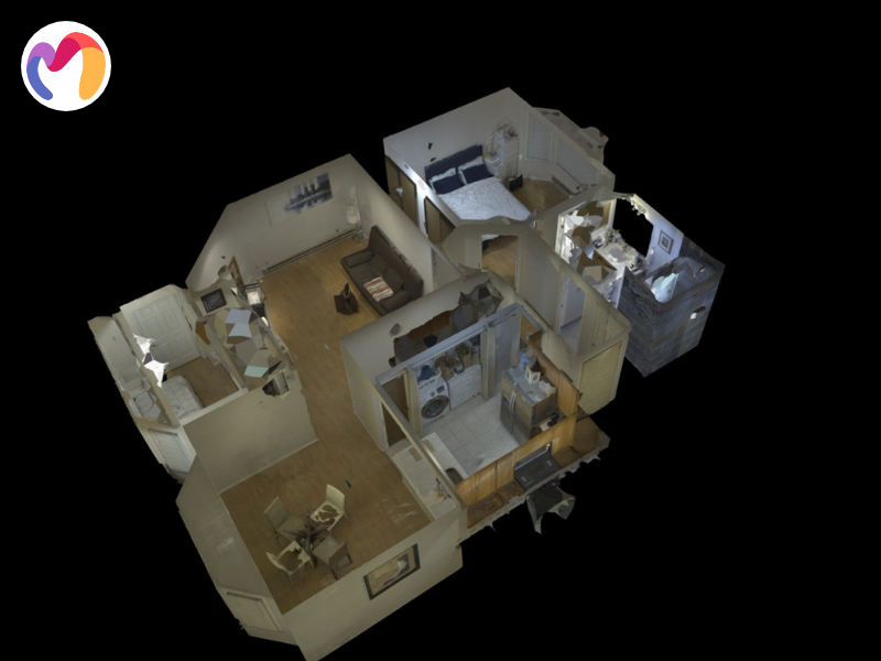 One kind of 3D modeling that produces geometric structures is photogrammetry modeling.