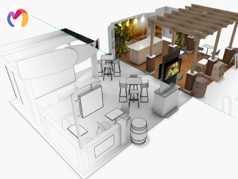 Workflows for creating digital content differentiate between 3D modeling and 3D rendering as distinct operational stages.