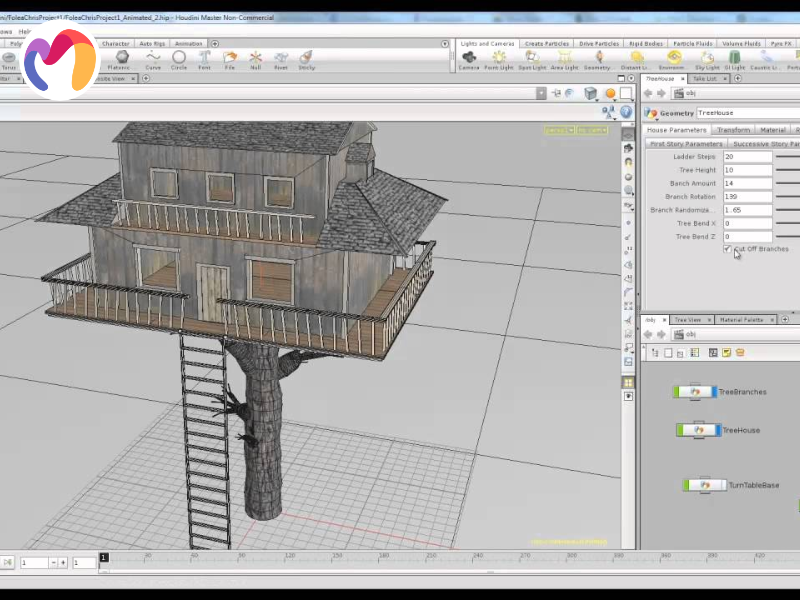 Procedural modeling uses algorithmic rule systems to create 3D models and textures.