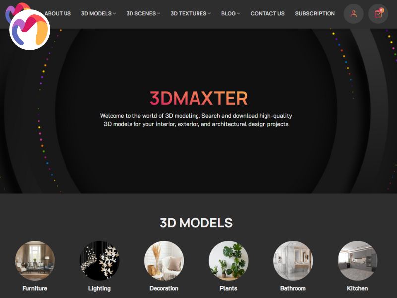A vast collection of high-quality 3D models is available for free download on 3DMAXTER.