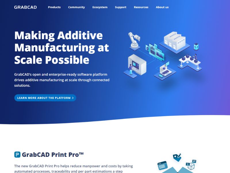 GrabCAD is the leading open software platform for Stratasys.