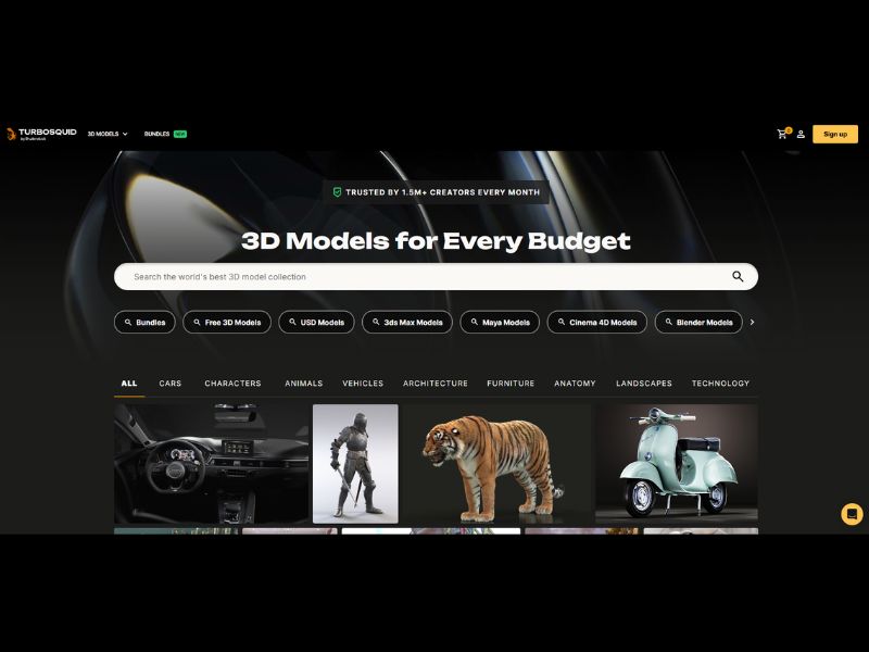TurboSquid is a premium marketplace that sets industry standards.