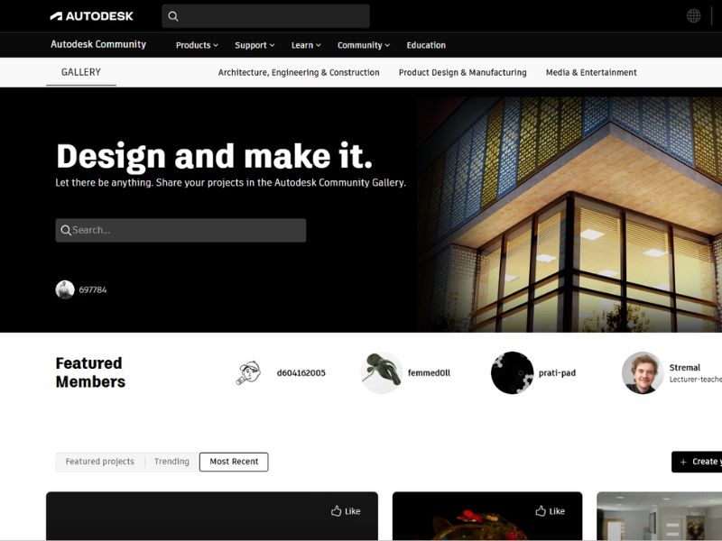 The Autodesk Online Gallery features work from gifted designers in a variety of artistic fields.