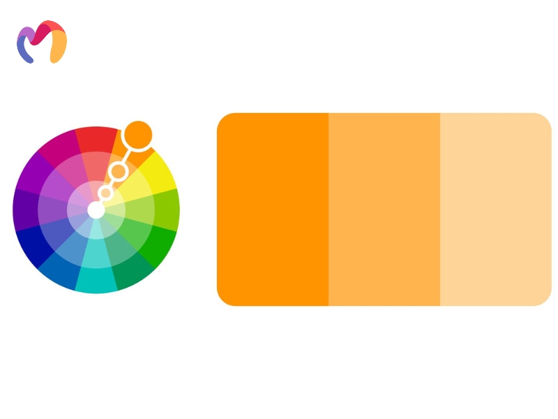 Monochromatic palettes utilize variations of a single color