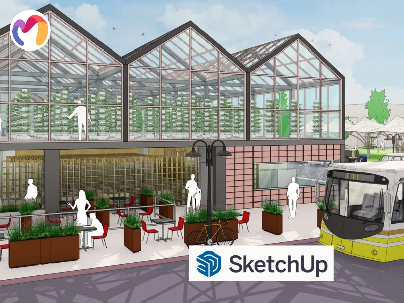SketchUp is a simple, widely used 3D modeling software for architects and designers