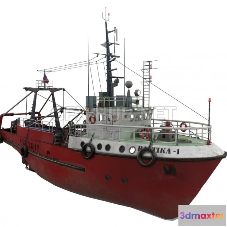 1181864 - PBR Game 3D Model - fishing trawler refrigerator