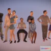 1181872 - PBR Game 3D Model - 10x Man Woman Scanned Foreground Casual People Volume 03