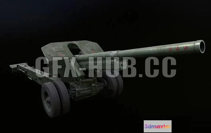 1181874 - PBR Game 3D Model - 152mm M-10 Howitzer