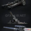 1181878 - PBR Game 3D Model - 15cm SFH18 Howitzer GameReady
