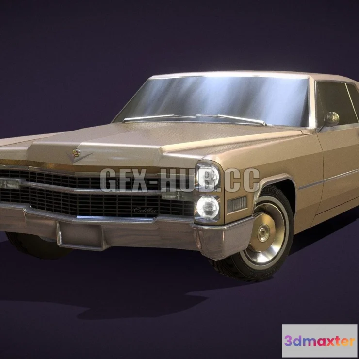 1181886 - PBR Game 3D Model - 1966 Cadillac Coupe de Ville