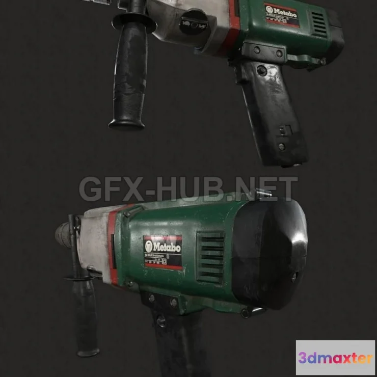1181892 - PBR Game 3D Model - 1975 Metabo Automatic Drill