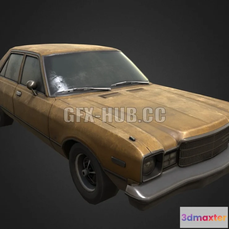 1181896 - PBR Game 3D Model - 1977 Plymouth Volaire Sedan