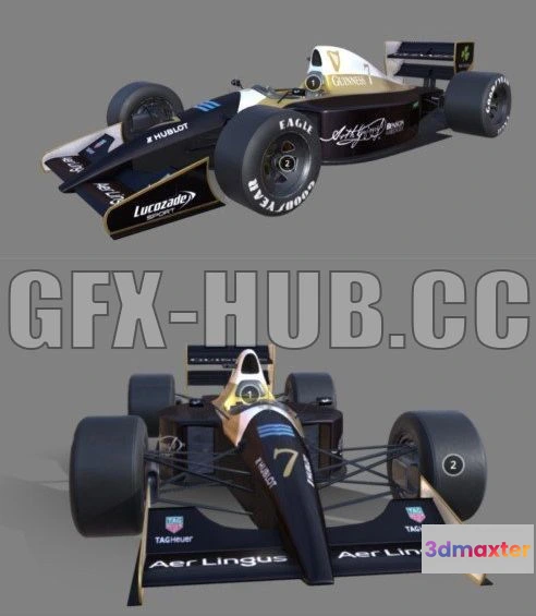 1181902 - PBR Game 3D Model - 1991 Guinness F1 Car