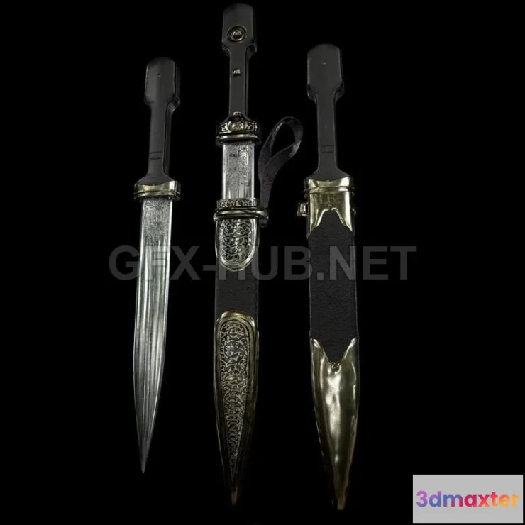 1181914 - PBR Game 3D Model - 3D antique dagger