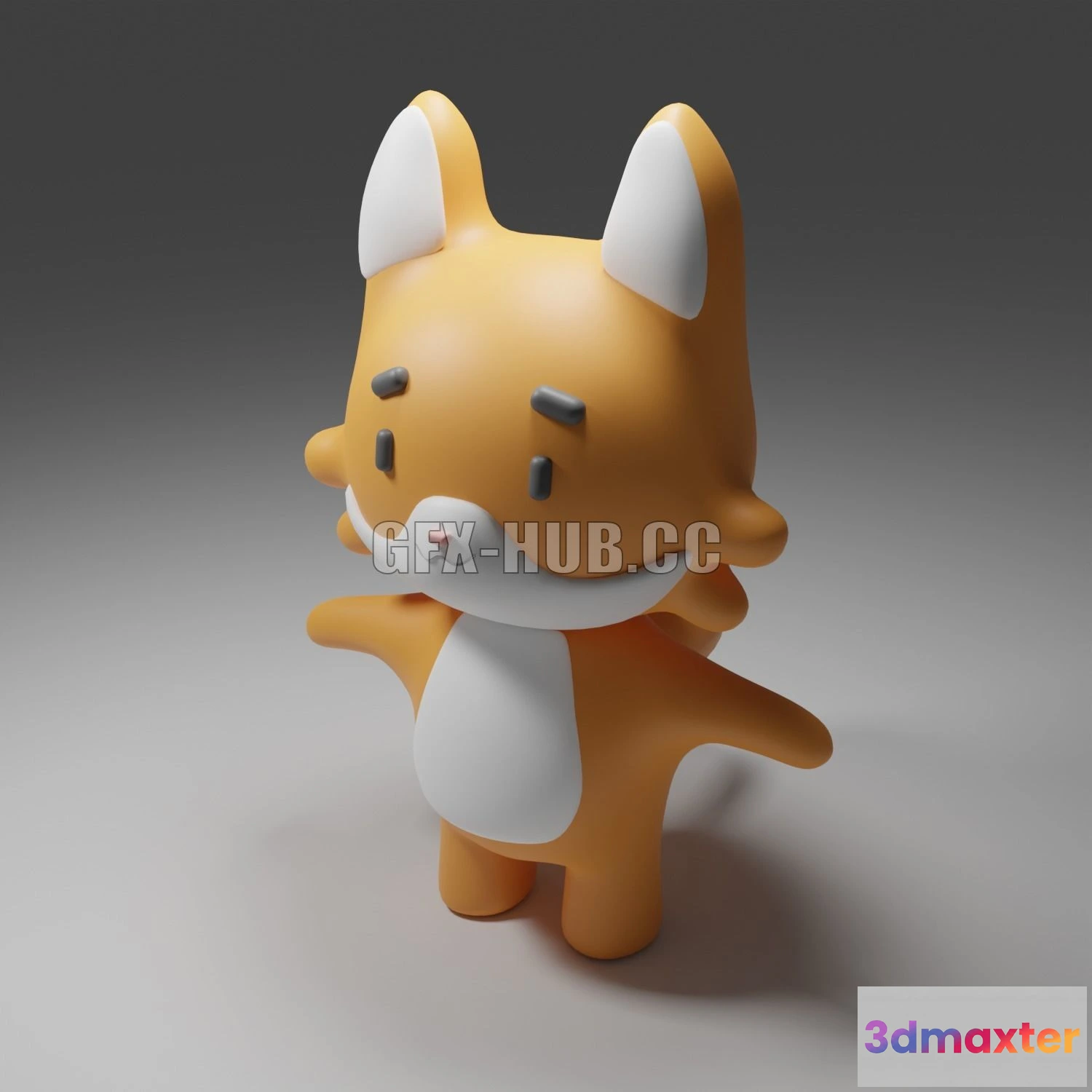 1181920 - PBR Game 3D Model - 3D Fox Character Modeling