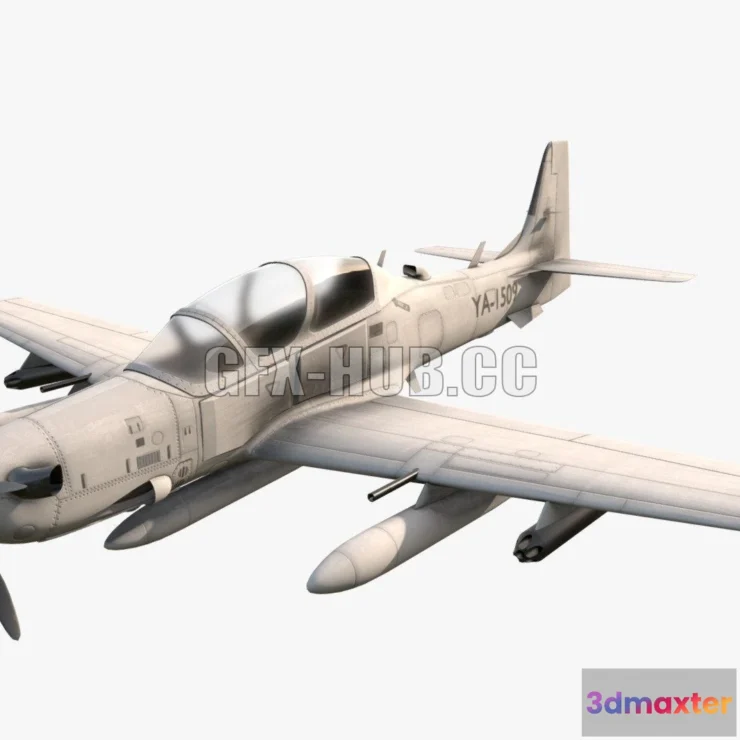 1181984 - PBR Game 3D Model - A 29 Super Tucano