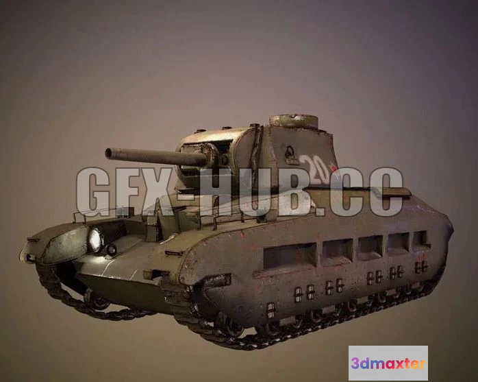 1182008 - PBR Game 3D Model - A12 Infantry Tank Mk II Matilda II