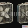 1182032 - PBR Game 3D Model - Abandoned Service Garage - Box Fan