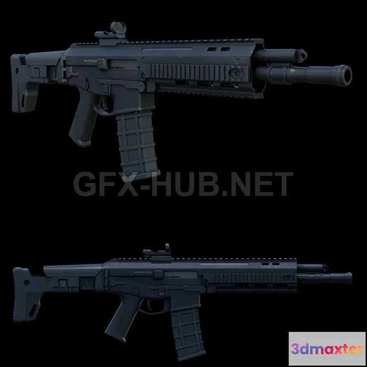 1182056 - PBR Game 3D Model - ACR Rifle PBR