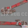 1182068 - PBR Game 3D Model - Adjustable pipe wrench