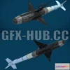 1182112 - PBR Game 3D Model - AIM-9L Sidewinder Missile