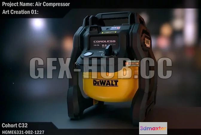 1182116 - PBR Game 3D Model - Air compressore