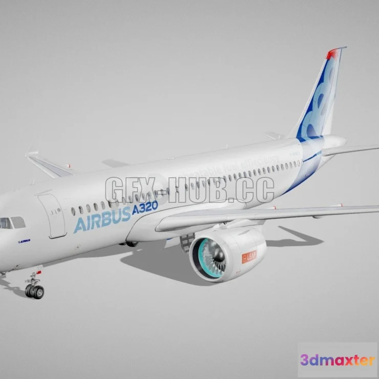 1182146 - PBR Game 3D Model - Airbus A320 NEO