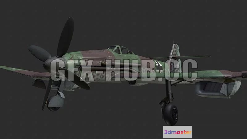 1182152 - PBR Game 3D Model - Airplane BV 155 B-1