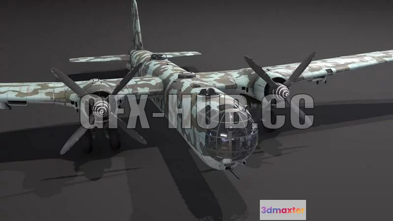 1182156 - PBR Game 3D Model - Airplane He 177 A-5
