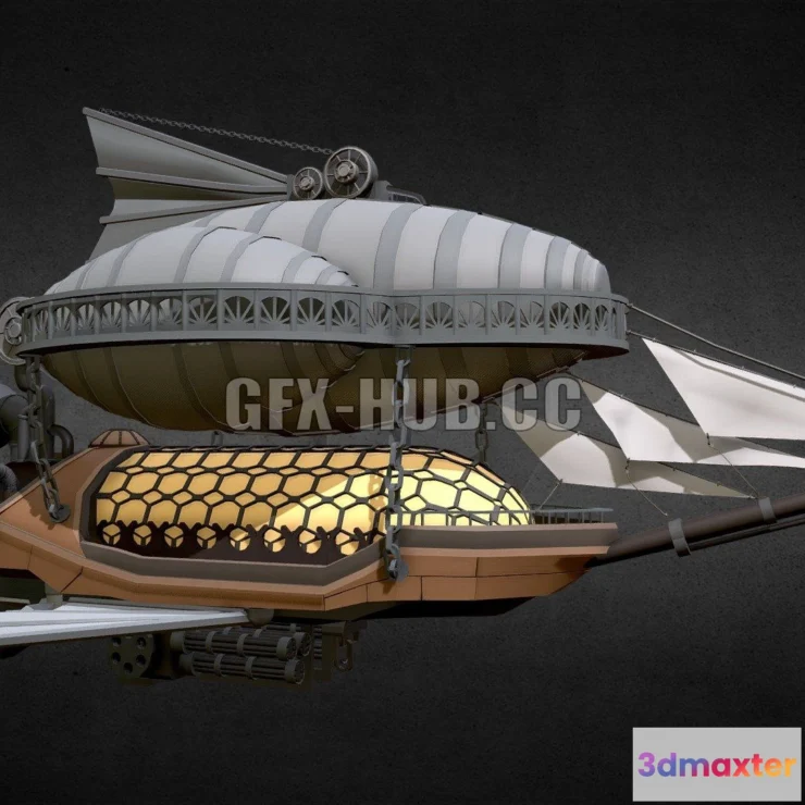 1182166 - PBR Game 3D Model - Airship