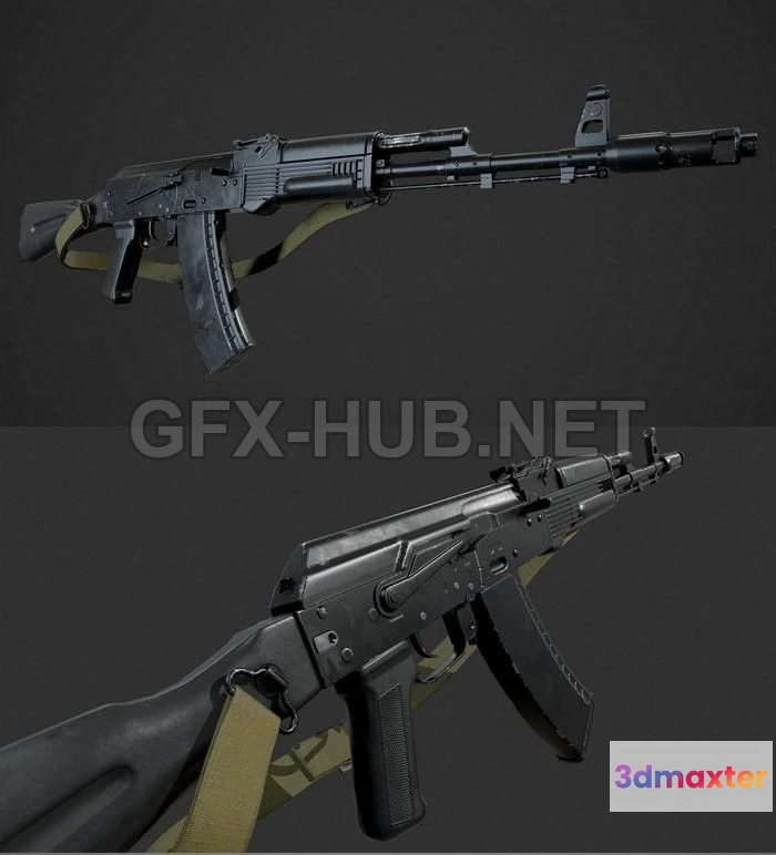 1182180 - PBR Game 3D Model - AK-74M