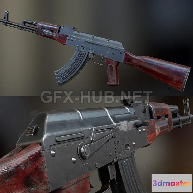 1182186 - PBR Game 3D Model - AKM