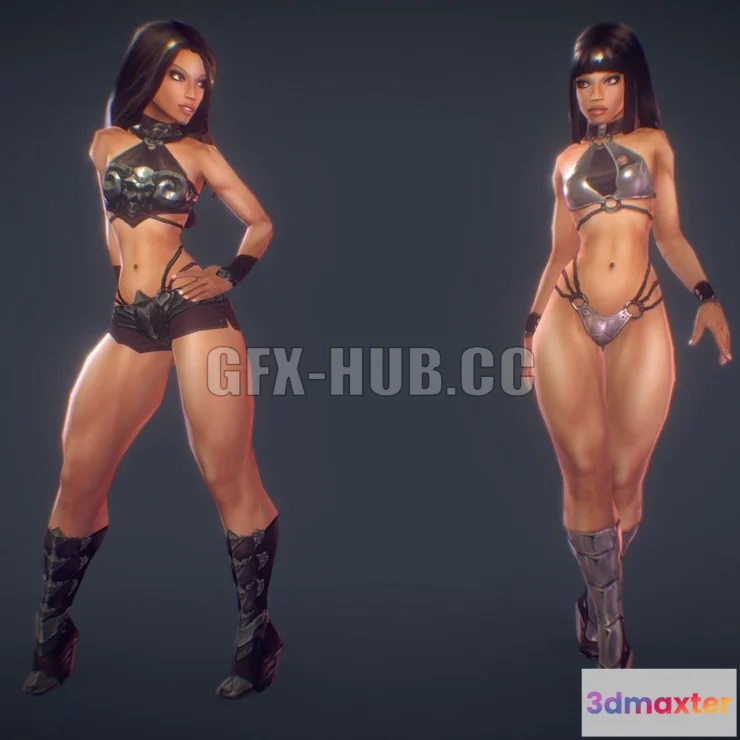 1182202 - PBR Game 3D Model - Aleysha Low Poly