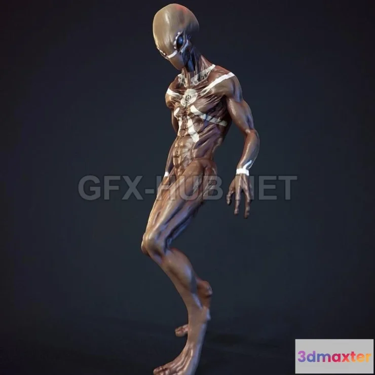 1182204 - PBR Game 3D Model - Alien Character