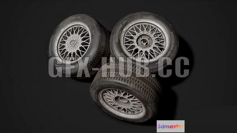 1182216 - PBR Game 3D Model - Alloy Wheel with Tire