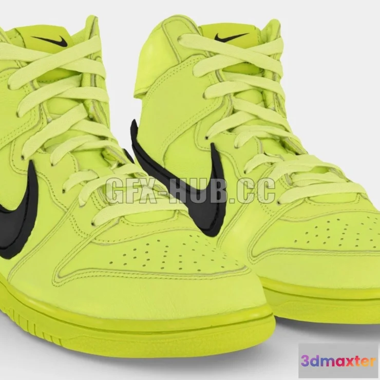 1182236 - PBR Game 3D Model - Ambush X Nike Dunk High Flash Lime