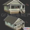 1182240 - PBR Game 3D Model - American House