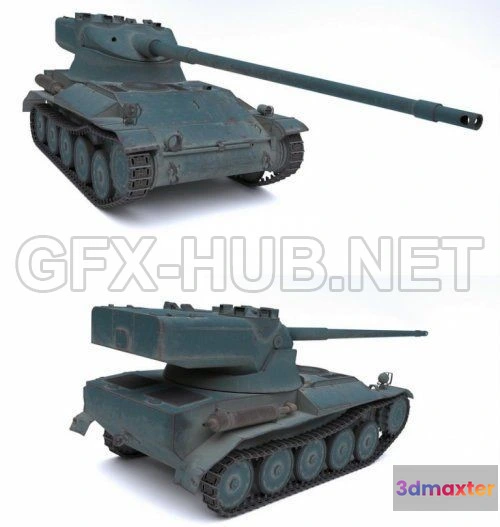 1182260 - PBR Game 3D Model - AMX 13 F69 TANK PBR