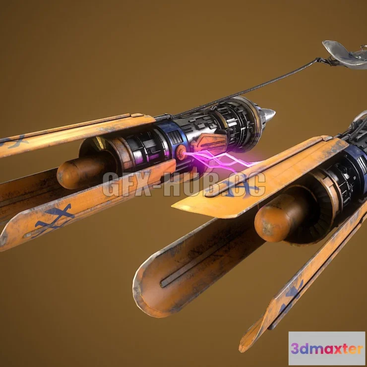 1182266 - PBR Game 3D Model - Anakin Pod Racer PBR