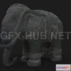 1182276 - PBR Game 3D Model - Ancient Elephant Statue