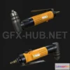 1182300 - PBR Game 3D Model - Angled Air Drill